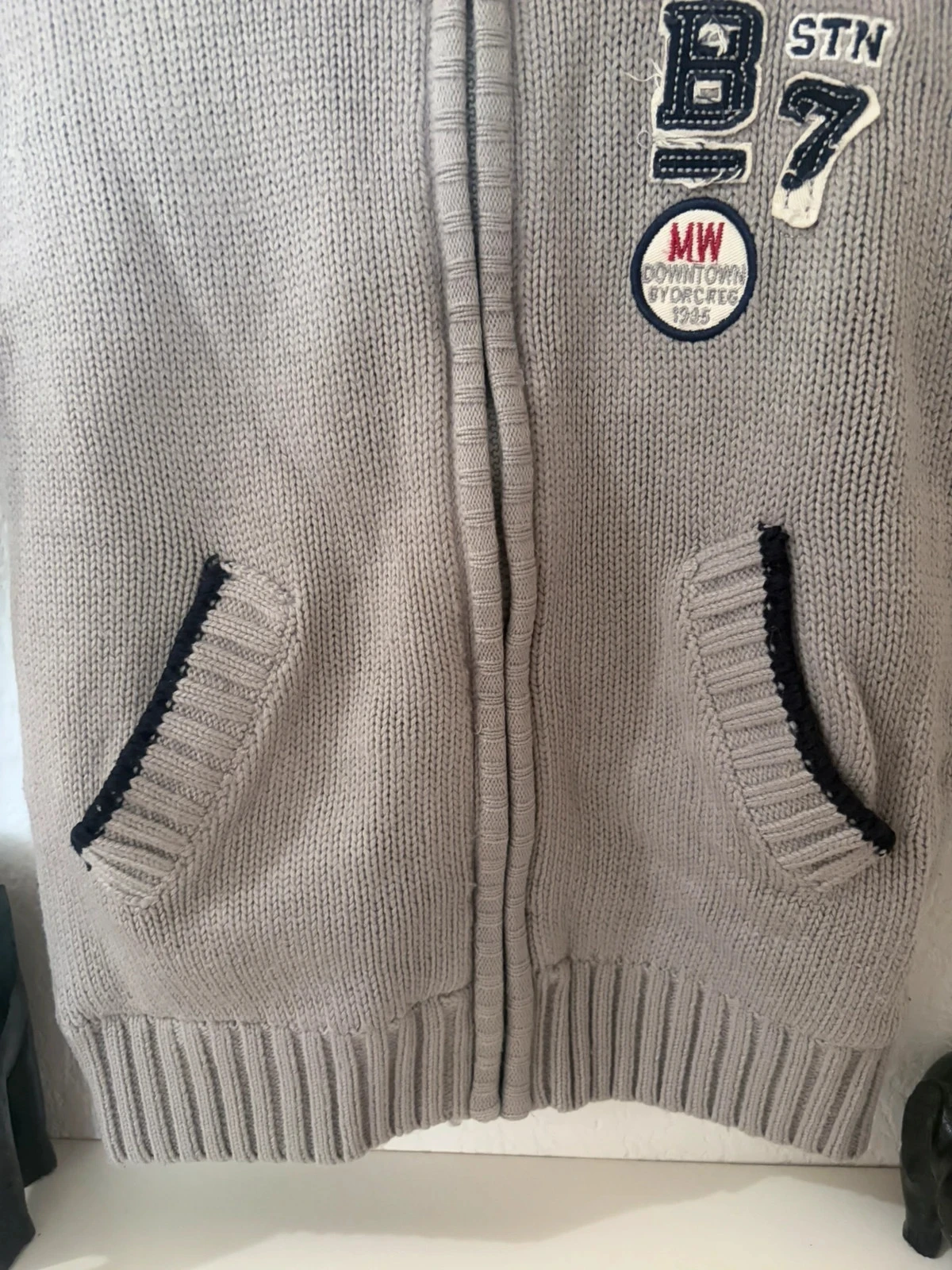 🔵 Gilet zippé estilo "Collège" cinza - Orchestra (5 anos) – photo 4